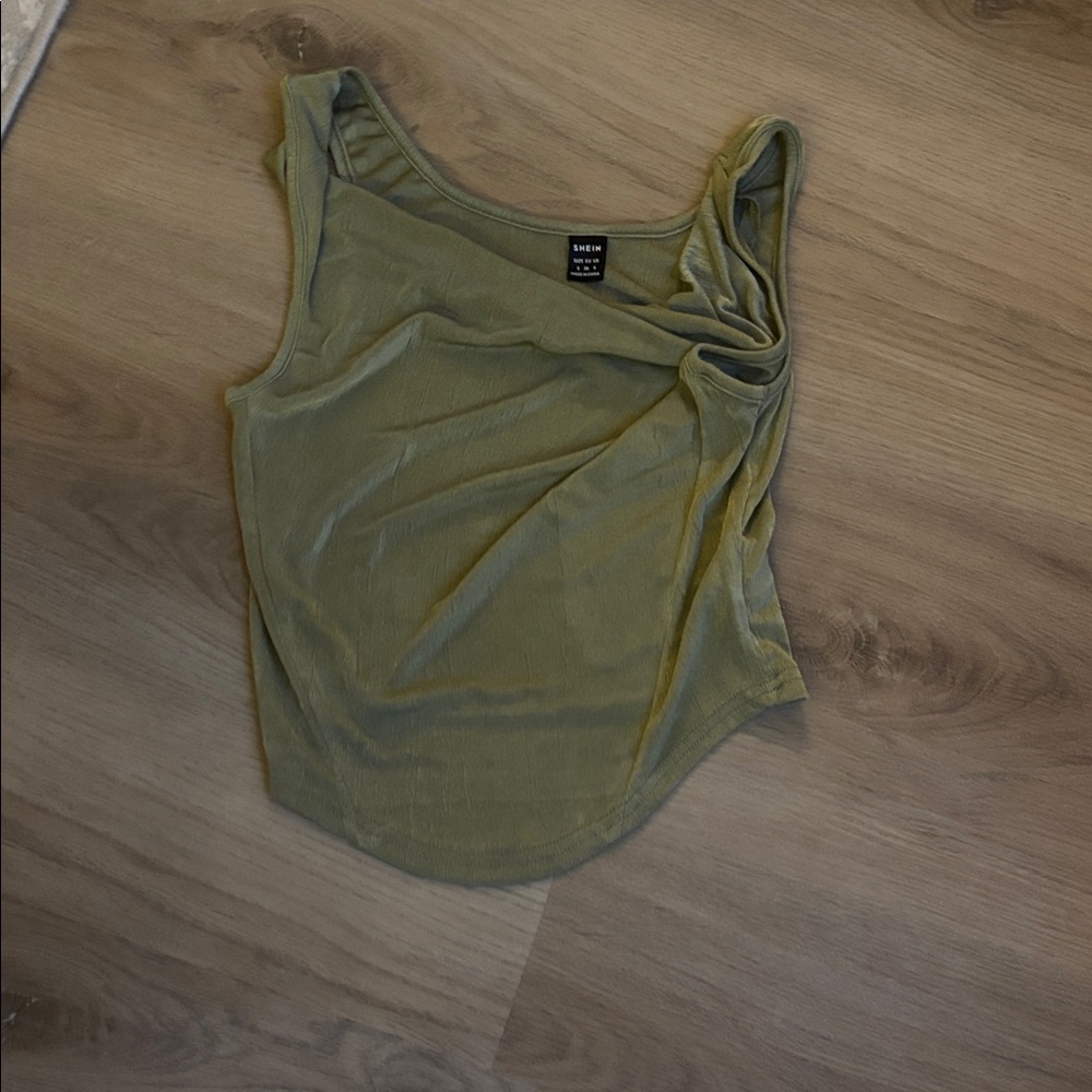Green Cowl Neck Top